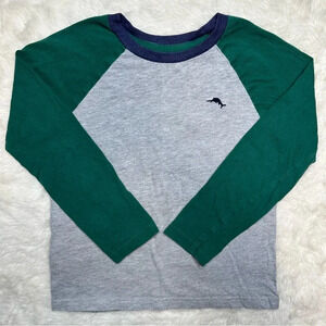 Tommy Bahama Long Sleeved Raglan Shirt Grey & Green Size 6